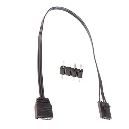 4-PIN RGB til Standard ARGB 3-Pinner 5V Adapterkontakt RGB-kabel 25cm