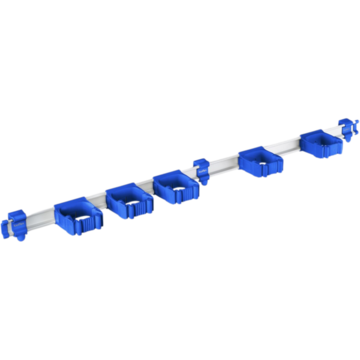 Skena Toolflex ONE 94cm med 5st hållare Blå*
