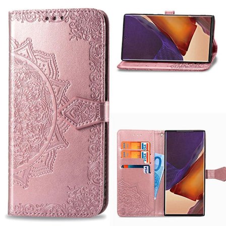 mandala Samsung Galaxy Note20 Ultra 5G / Note 20 Ultra flip fodral - rosa guld