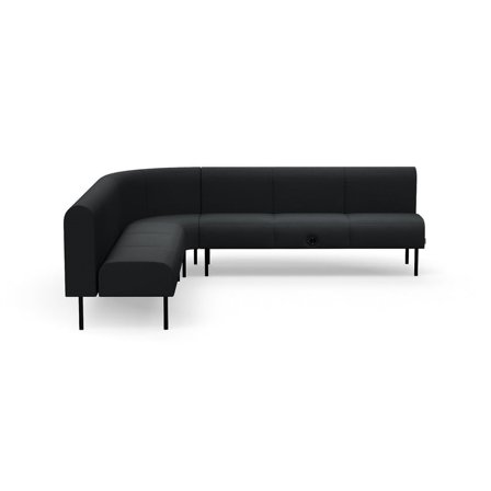 Sofa VARIETY, 90° Innenecke, mit USB-Steckdose, Stoff Pod CS, anthrazit
