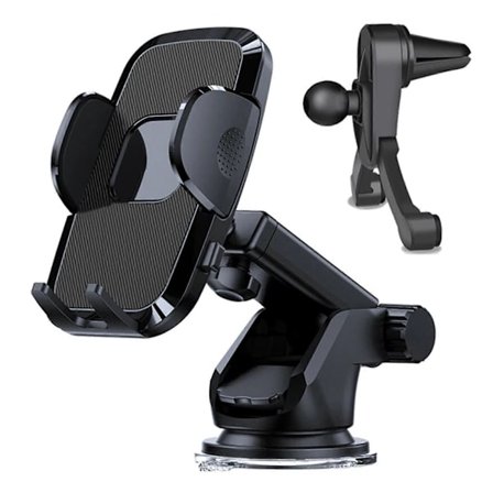 360° Roterende Telefonholder Superstabil & Anti-Ristende Bilmobil Stabil Feste for Bilens Dashbord, Vindusrute, Luftventil