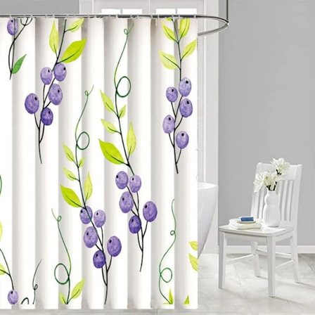 180L x 180W senttimetriä Kukkakuvioinen Suihkuverho Vedenpitävä Kylpyhuone