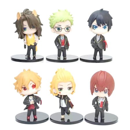 6 kpl/erä Twisted Wonderland Yunis Animehahmo Lelu Keräiltävä Malli Patsas Lelut PVC-hahmot Työpöydän Koristeet Fanien Keräiltävä Malli