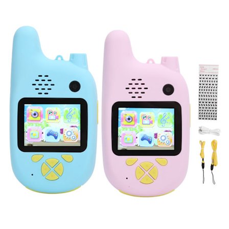 2in skærm børne walkie talkies med 1080P dobbelt objektiv digitalt kamera MP3/MP4