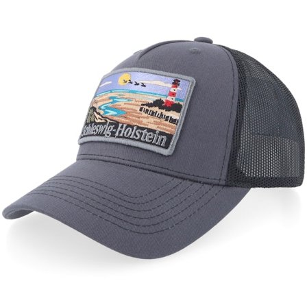 Wild Spirit - Grau trucker Cap - Bundesland Schleswig-holstein Charcoal/Black Truck @ Hatstore