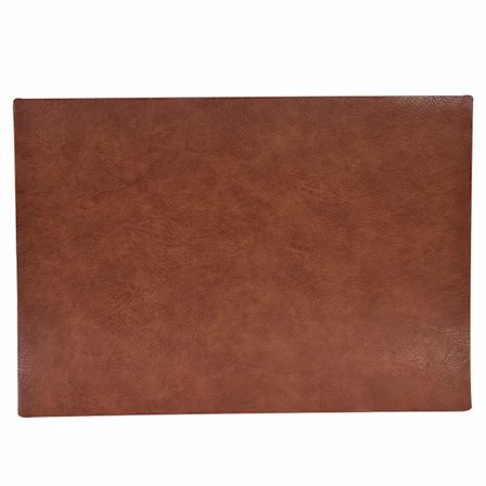 Underlägg Läder / skinn look brun 43x30 cm 4-pack Tablett brun[CO]