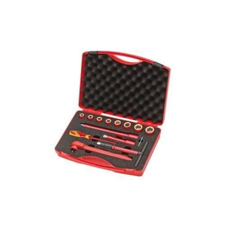 VDE-sortiment - GEDORE - 6602560 - 14 delar - Röd färg - Certifierad säkerhet