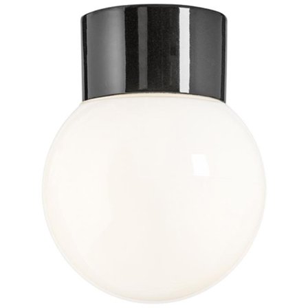 Ifö Electric Classic Glob Takarmatur blank, rak, IP54 Svart, Belysning