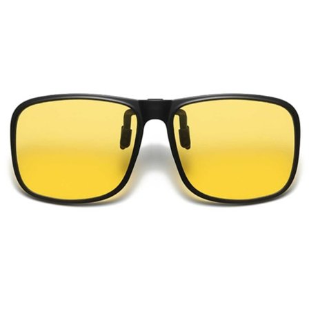 Uppfällbara Solglasögon Clip-On Night Vision Gul