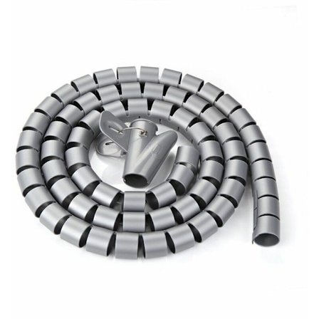 10mm Joustava Putki Kaapeli Kääritty Tietokone Kahva Harmaa Johto 9.8 Jalkaa Leikkeellä