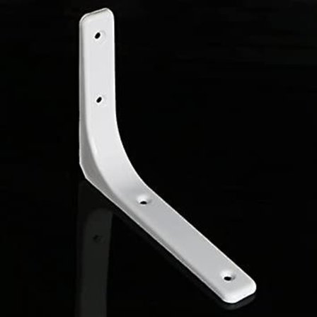Hylla Konsol Hörnfäste Vinkel Fäste Hylla Stöd Vägg Hängande 200mm*150mm, Metall Blank Vit Yta, 1 st