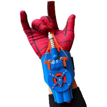 Spiderman Spider Silk Launcher för barn rep - kan ta små föremål, superhjältehandskar handled leksak C