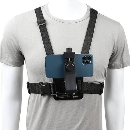 Mobiltelefon Brystrem Monteringssæt Til Log, Brystmonteringsele Remholder, Mobiltelefonklips Kompatibel Med Iphone,samsung,gopro