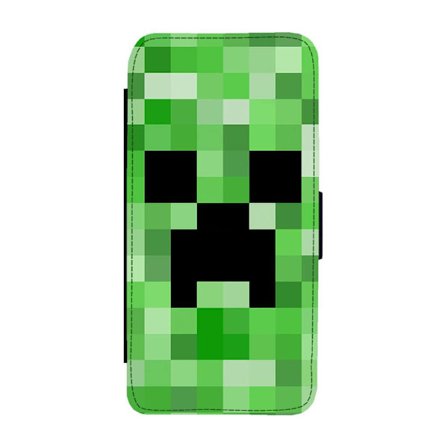 Minecraft Creeper iPhone XR Flip Mobilfodral