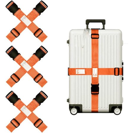 Rejsetaske med stropper, rejsetaske med stropper (6 orange)