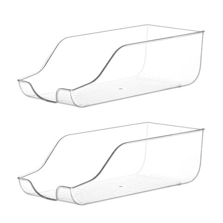 2 stk. Sodavandsdåse Organizer Stabelbar Stativ Dispenser Til Pantry/Køleskab