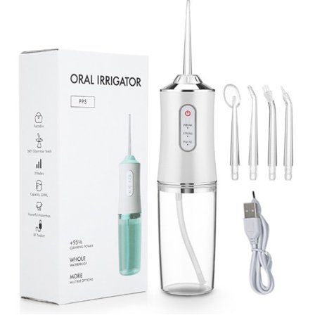 Dental Vandflosser Spotlight Waterpik Professionel Oral Irrigator Bærbar Floss Cleaner Sundere Tænder Hvidere Rengøringsmiddel Hvid