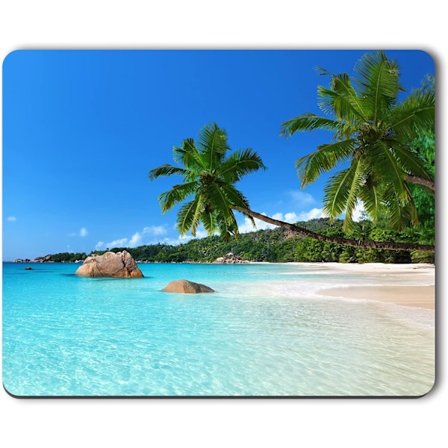 Musematte, Strand-Stil Anti-Skli Gummi Musematter, Søt Spillmusematte for Bærbar PC & Datamaskin, Tilpasset Musematte
