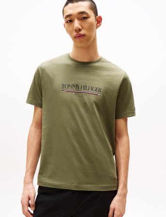 Tommy Hilfiger Brand Love Hilfiger Tee - Khaki green - S