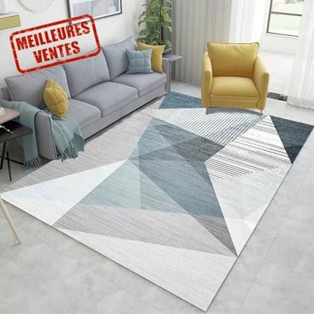 Vardagsrumsmatta - TECH DISCOUNT - Modern europeisk - 120x160 cm - Blå - Syntetisk