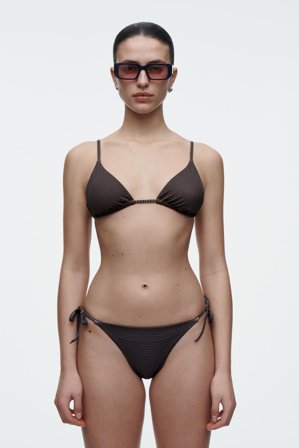 COS Women's Tie Side Bikini Briefs in Brown
