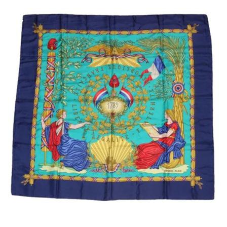 Hermès Vintage Pre-owned Silk scarves Blå, Dame Vintage Accessories, Størrelse: ONE Size