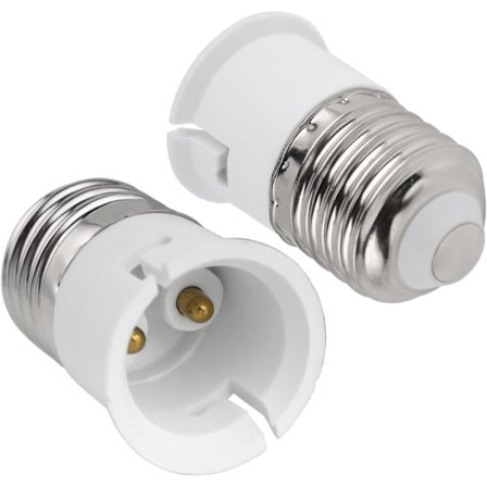 2 stk E27 til B22 Sokkelomformer, Skrue til Bajonett Pære Sokkel Adapter, ES til BC Lampe Base Adapter