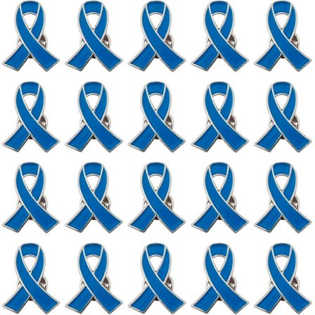 20 stk. Sløjfer til bevidsthed om tyktarmskræft Reversnåle Håb Broche Emalje Smykkenåle til mænd eller kvinder Sløjfenål (FMY)