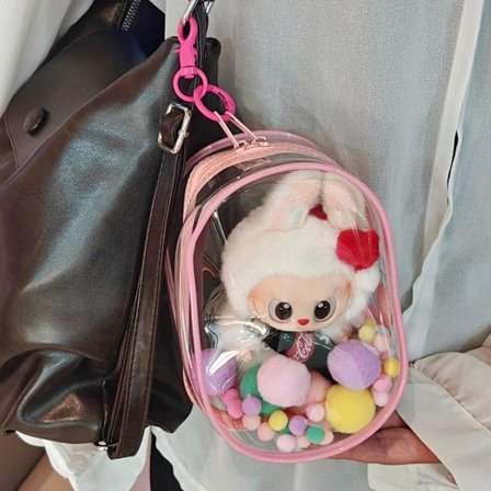 la. bu. bu. beskyttelsesdeksel, figur støvpose, anime dukke gjennomsiktig pose oppbevaringspose