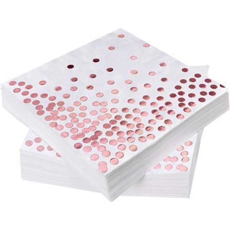 50 st Roséguld Pappersservetter, Cocktailservetter 33 * 33cm 3,ZQKLA