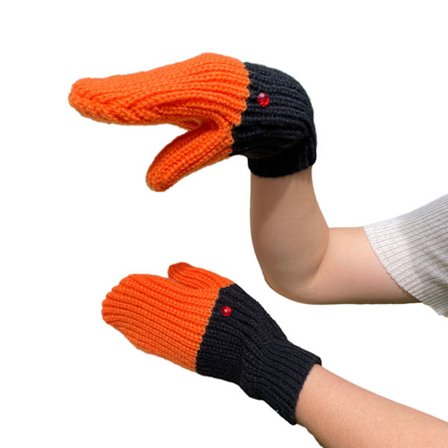 Vinter svanformade vantar Förtjusande värmande utomhushandskar för utomhusbruk inomhus