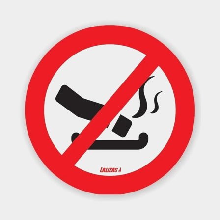 Autocollant Interdiction de fumer, Ø13.5 cm