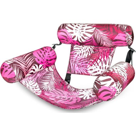 Svømmering til voksne - oppustelig liggestol - sammenklappelig - flydende hængekøje - pink