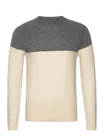 Meili Cable Crew Neck Knit Patterned Bertoni