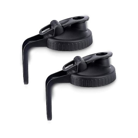 Krukke med bred mund, flip-låg med håndtag, lækagesikker forsegling og let hældetud, genanvendelig konservering