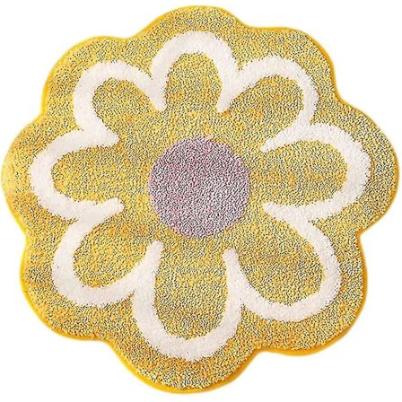 Håll produkter, halkfri badmatta för bad, absorberande badrumsmatta, söt blomma Sd badmatta Er matta, mjuk tuftad badmatta 60x60