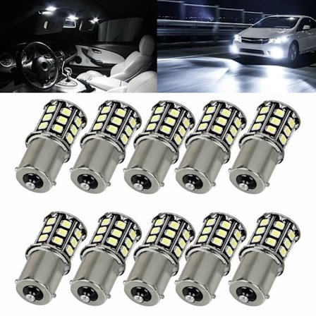 10 x Super Klare Hvide 1156 RV Trailer 33SMD LED 1141 Indvendige Lyspærer