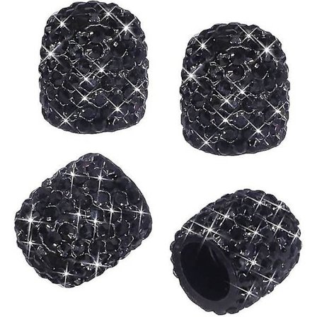 Venttiilin kannat, 4 kpl Käsintehtyjä Kristalliriipuskoristeita Universaali Auton Rengasventtiilin Kannat Kromi, Houkutteleva Pölynkestävä Bling-auto