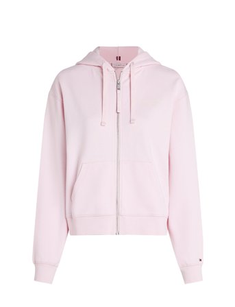 Reg Script Zip Hoodie Tops Sweatshirts & Hoodies Hoodies Pink Tommy Hilfiger