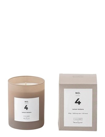 Bloomingville No.4-Lemon Verbena Scent Candle - Beige - H10CM