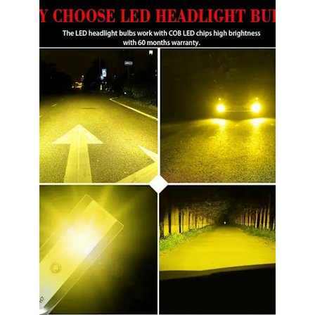 2 st Bil LED-strålkastare C1 26000lm 80W COB-chip 3000k/4300k/6000k/8000k lime h4 h7 h1 LED-strålkastare 9005 h7 h11 LED-lampor