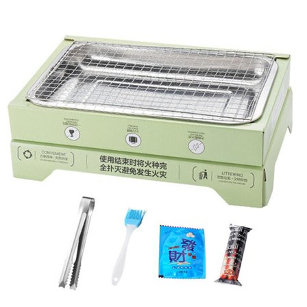 Werwing Portabel Hopfällbar Grillset - Kompakt Camping & Picknick Kolgrill med Bärväska, Utomhusmatlagning (30 stycken)