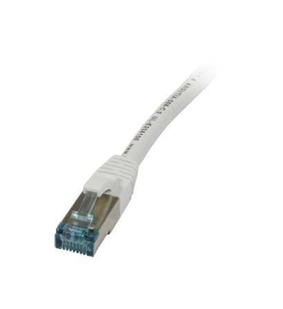 SYNERGY Patchkabel RJ45, CAT6A 500Mhz, 0.15m, weiss, S-STP(S/FTP),TPE(Superflex), Synergy 21
