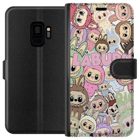 Kompatibel Tegnebogsetui til Samsung Galaxy S9 Rosa kawaii-komposition med søde animerede figurer og bløde former