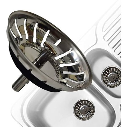 Vaskesil, kjøkken rustfritt stål tykk sil avløpsplugg, dimensjonert for vasker 79-82mm (diameter: 80mm)