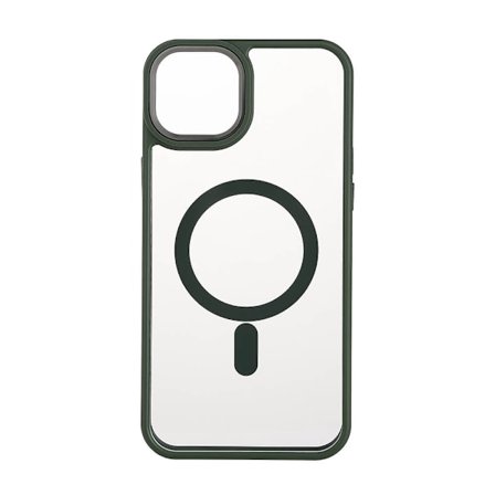 ONSALA iPhone 15 Plus Skal Bumper MagSafe Grön/Transparent