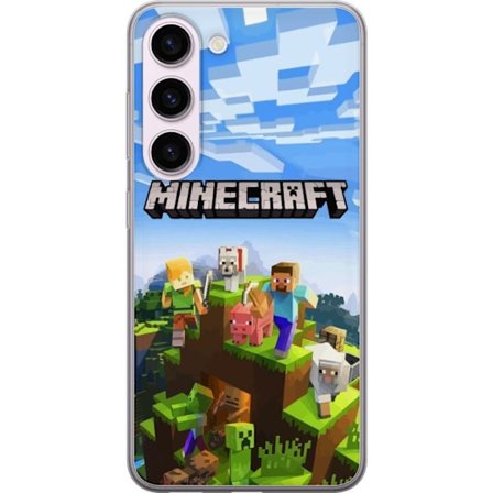 Kompatibelt Mobilskal till Samsung Samsung Galaxy S23 Minecraft Creeper block pixel retro spelande
