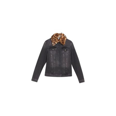 Liu Jo Faux Fur Shearling Jas , Grijs , Dames , Maat: M