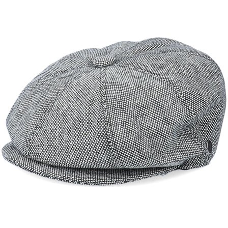 Jaxon & James - Marl Tweed Newsboy Black Flat Cap Flatcap Black Cap - @ Hatstore