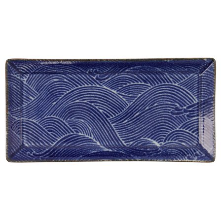 Tokyo design studio Aisai Seigaiha tallerken, 23 x 11 cm